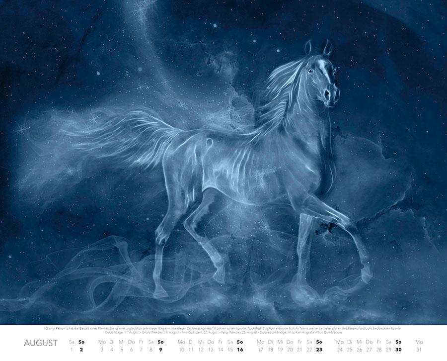 Beispielinhalt (Bild) Patronus Kalender für Potterheads 2026 XXL-Wandkalender