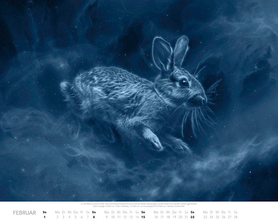 Beispielinhalt (Bild) Patronus Kalender für Potterheads 2026 XXL-Wandkalender