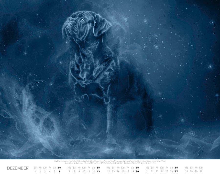 Beispielinhalt (Bild) Patronus Kalender für Potterheads 2026 XXL-Wandkalender