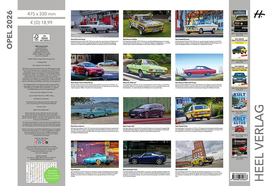 Beispielinhalt (Bild) Opel Kalender 2026