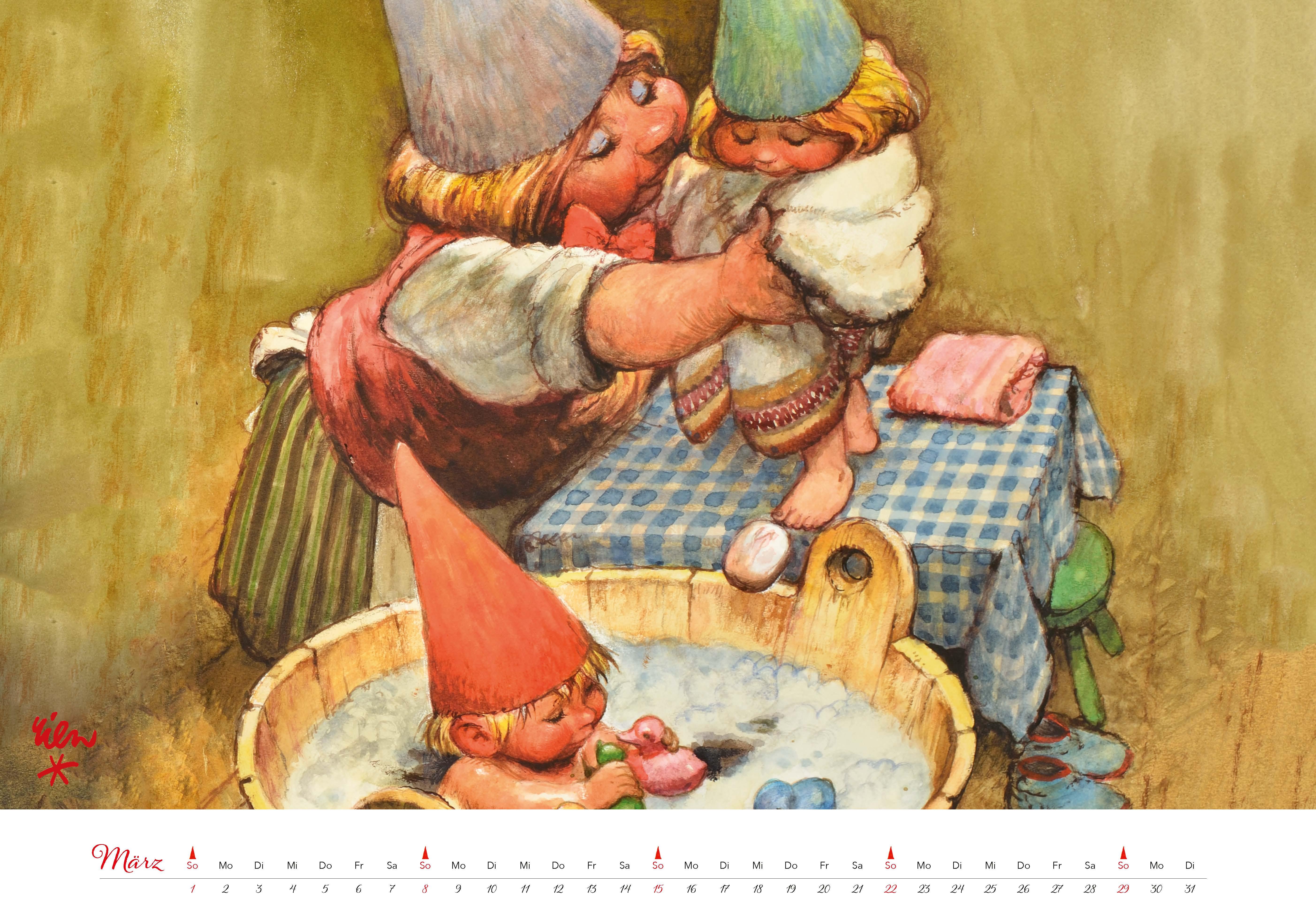 Beispielinhalt (Bild) Heinzelmännchen Kalender 2026