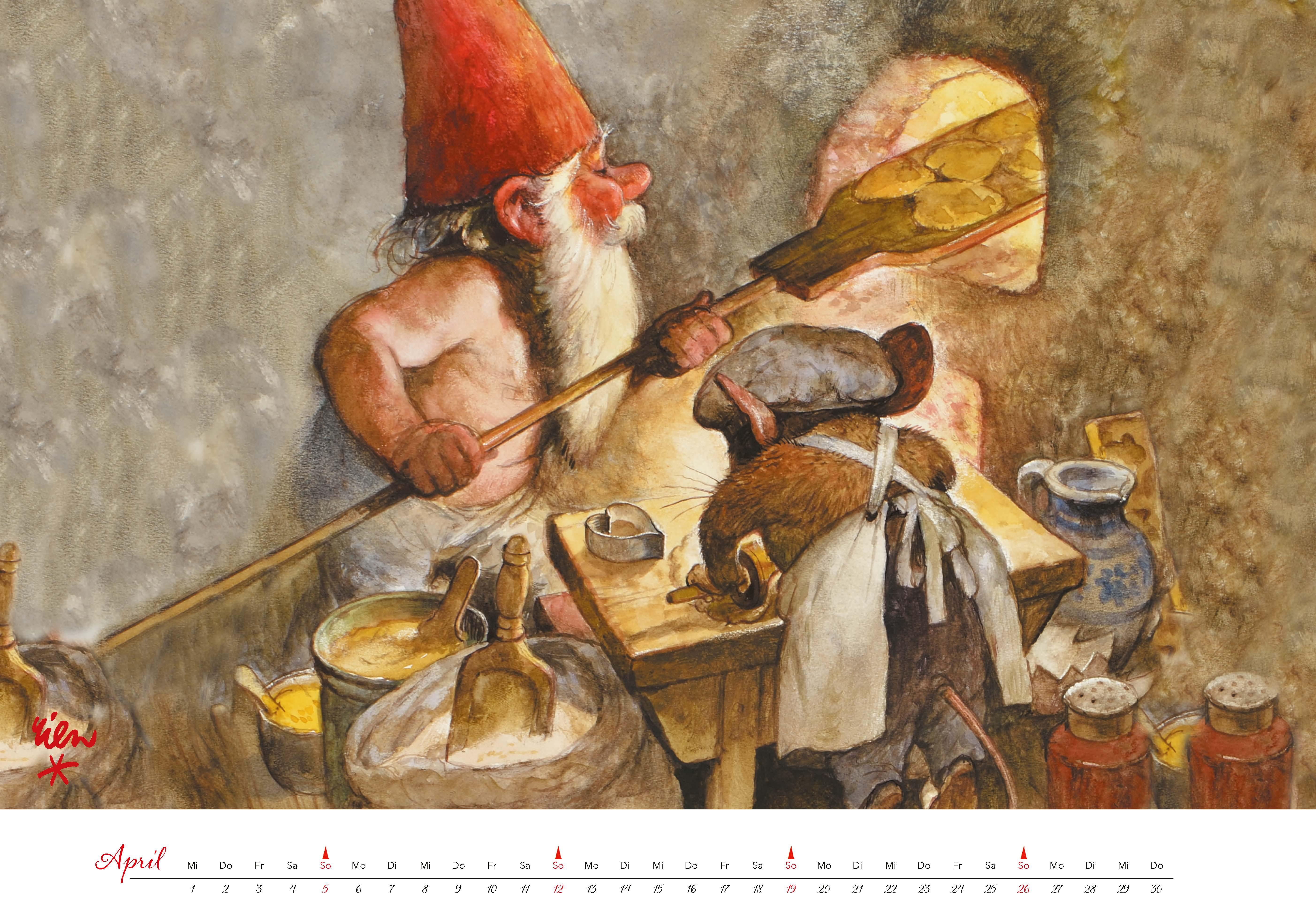 Beispielinhalt (Bild) Heinzelmännchen Kalender 2026