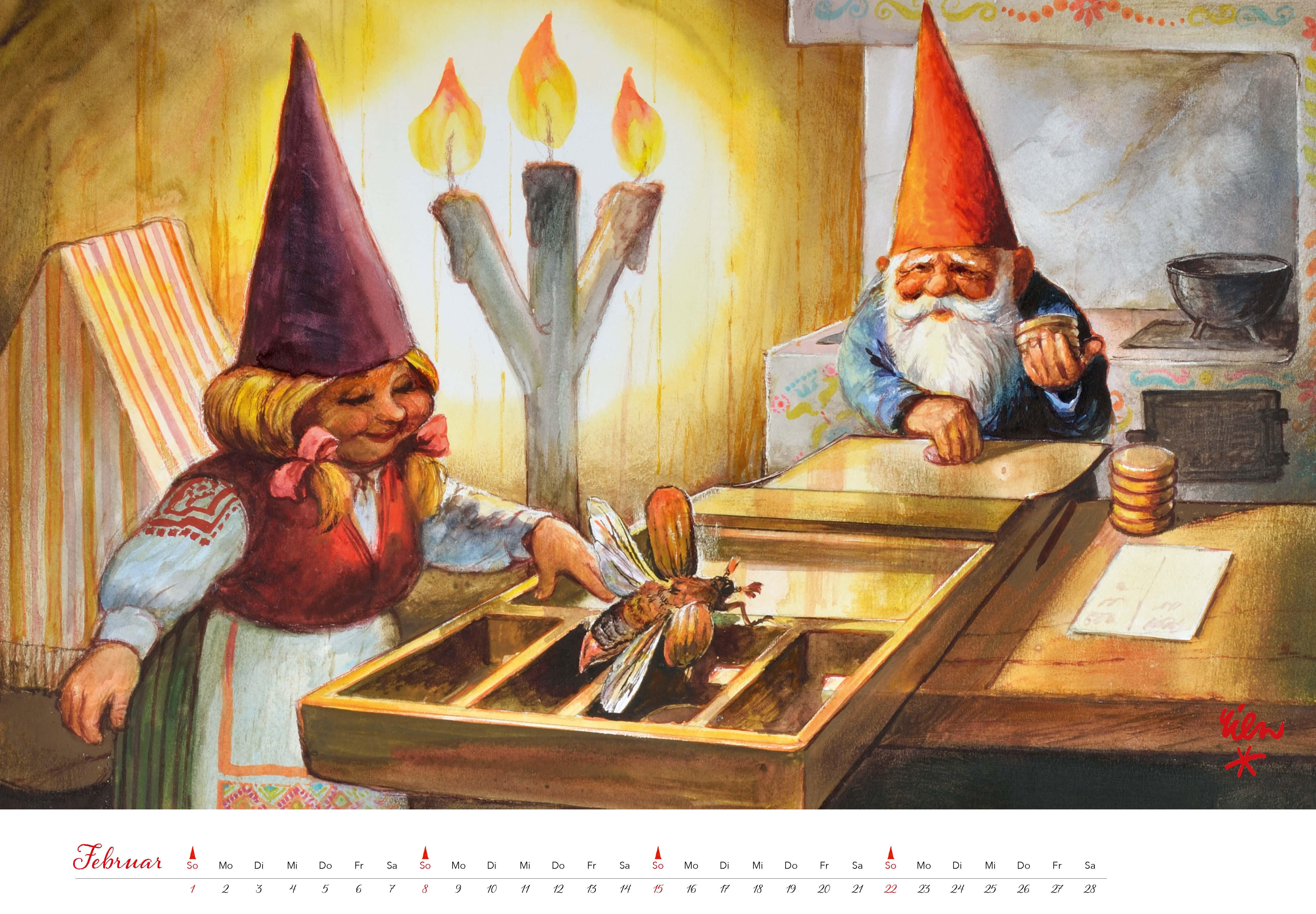 Beispielinhalt (Bild) Heinzelmännchen Kalender 2026