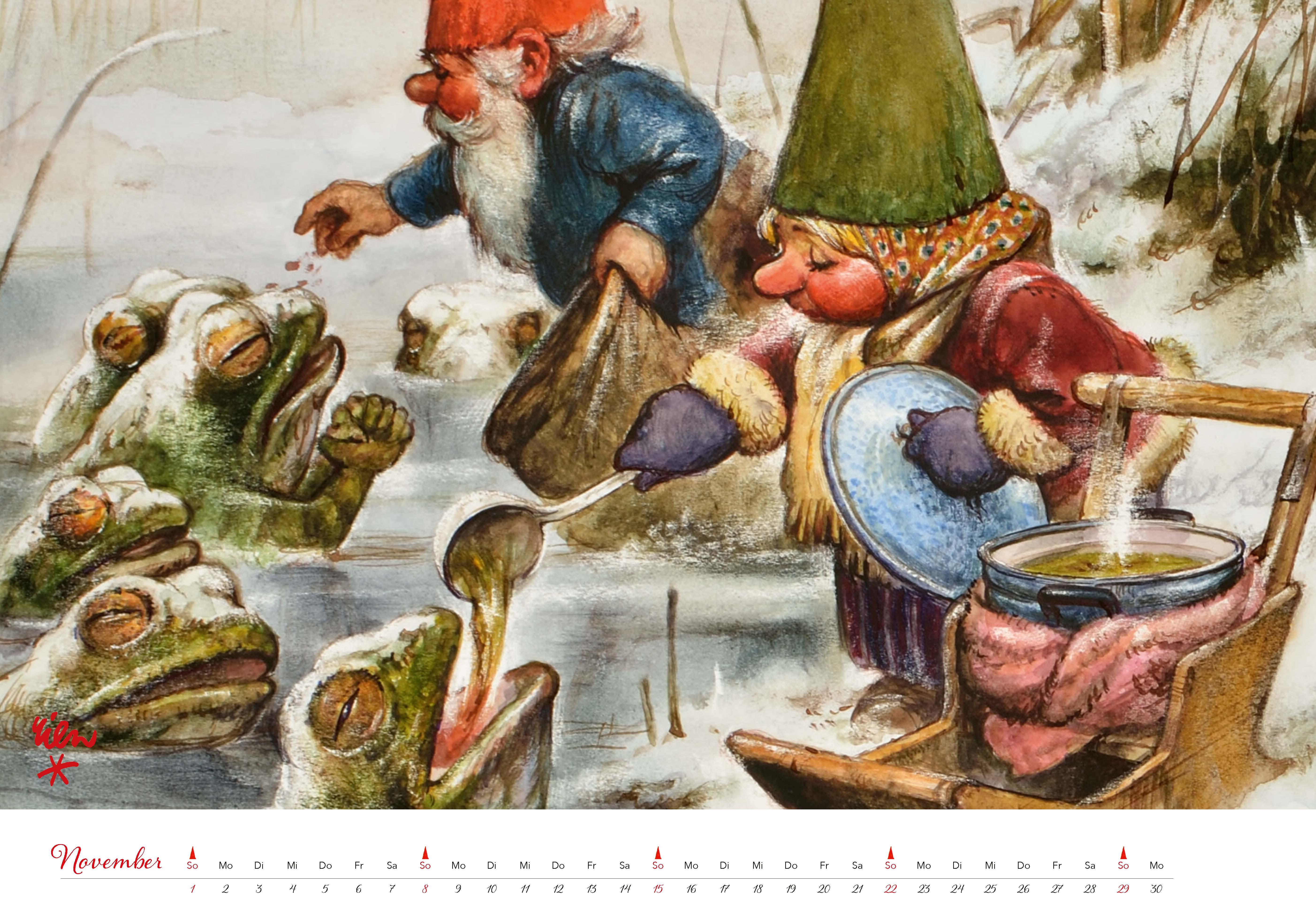 Beispielinhalt (Bild) Heinzelmännchen Kalender 2026