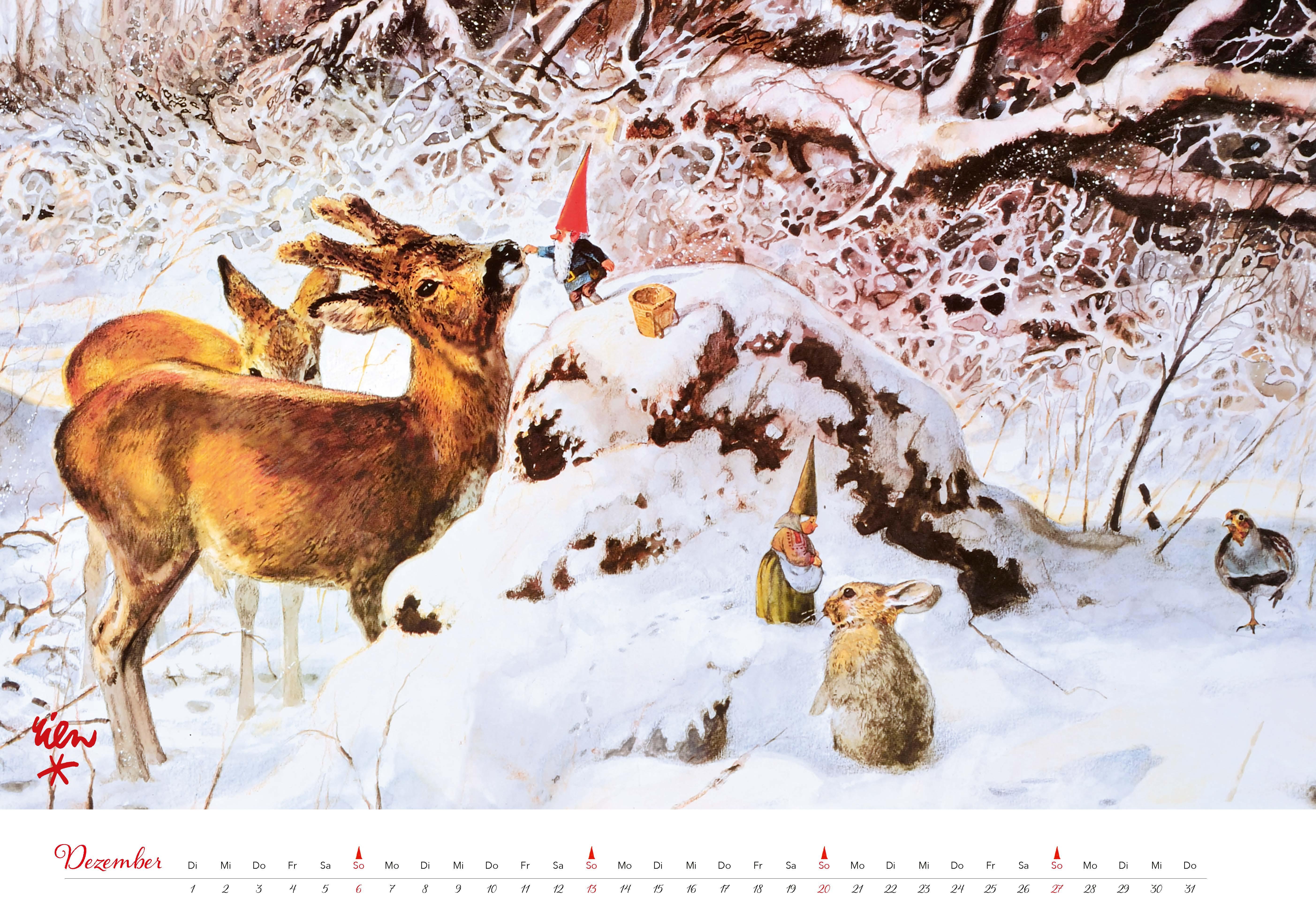 Beispielinhalt (Bild) Heinzelmännchen Kalender 2026