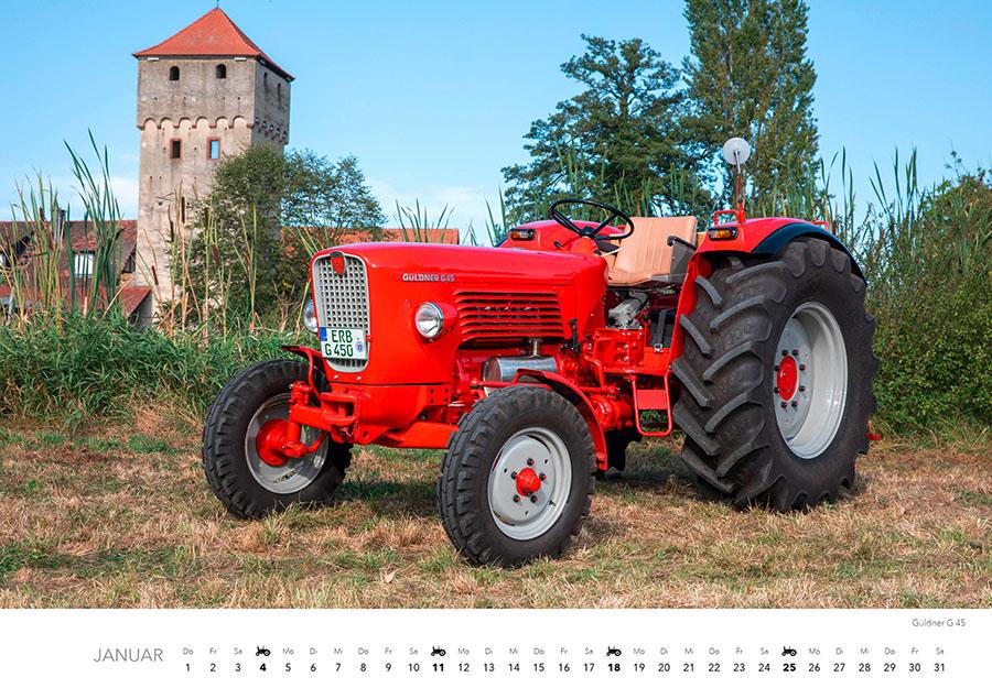 Beispielinhalt (Bild) Klassische Traktoren Kalender 2026