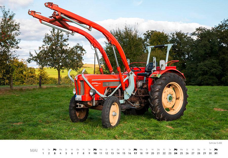 Beispielinhalt (Bild) Klassische Traktoren Kalender 2026