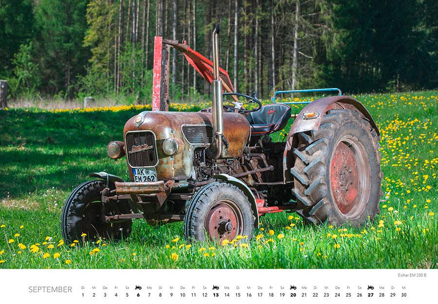 Beispielinhalt (Bild) Klassische Traktoren Kalender 2026