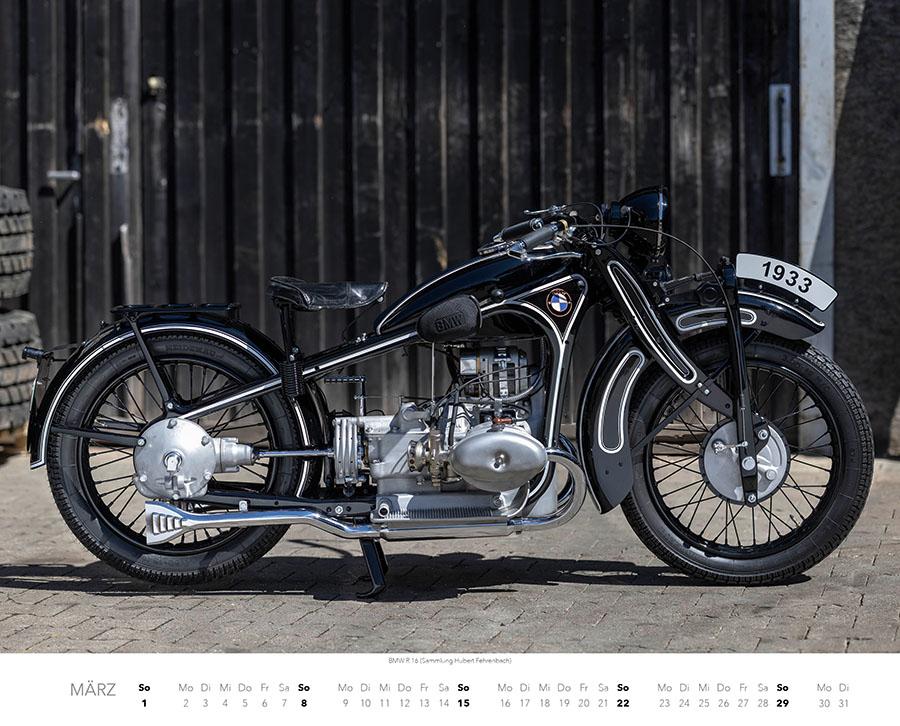 Beispielinhalt (Bild) BMW Motorräder Kalender 2026
