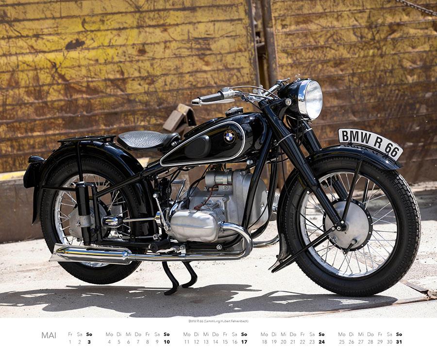 Beispielinhalt (Bild) BMW Motorräder Kalender 2026