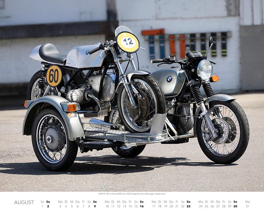 Beispielinhalt (Bild) BMW Motorräder Kalender 2026