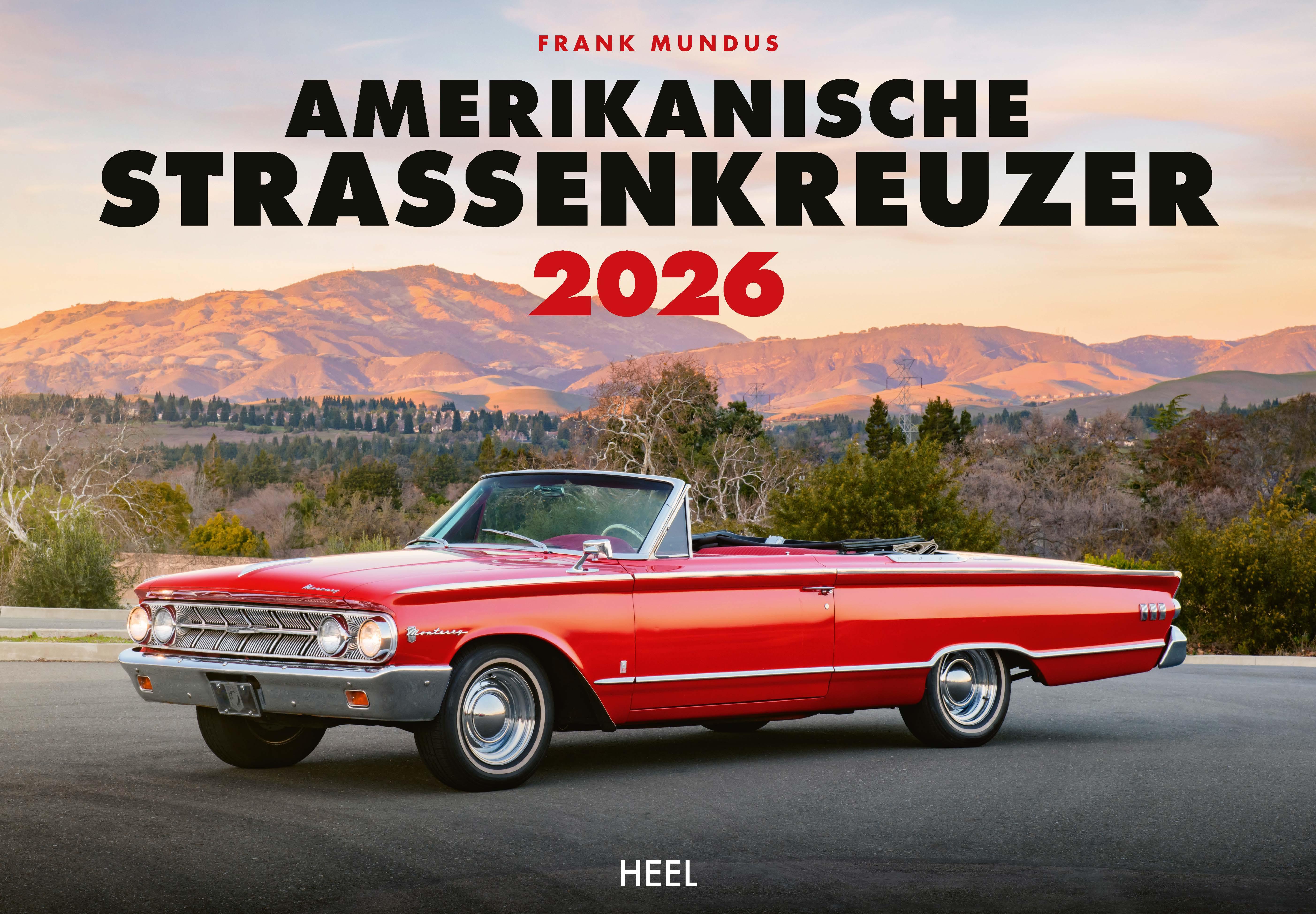 Vorderes Coverbild Amerikanische Straßenkreuzer Kalender 2026