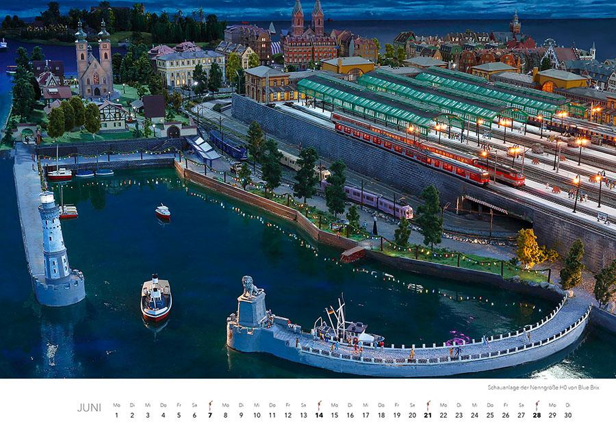 Beispielinhalt (Bild) Traumanlagen von Modellbahnprofis Kalender 2026