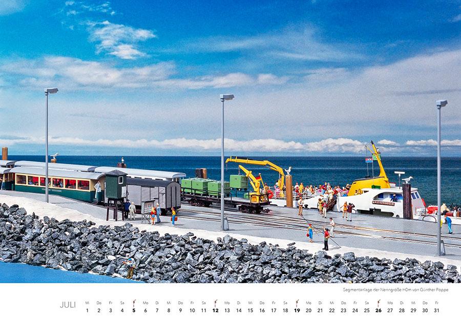 Beispielinhalt (Bild) Traumanlagen von Modellbahnprofis Kalender 2026