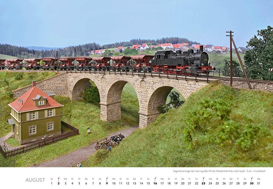 Beispielinhalt (Bild) Traumanlagen von Modellbahnprofis Kalender 2026