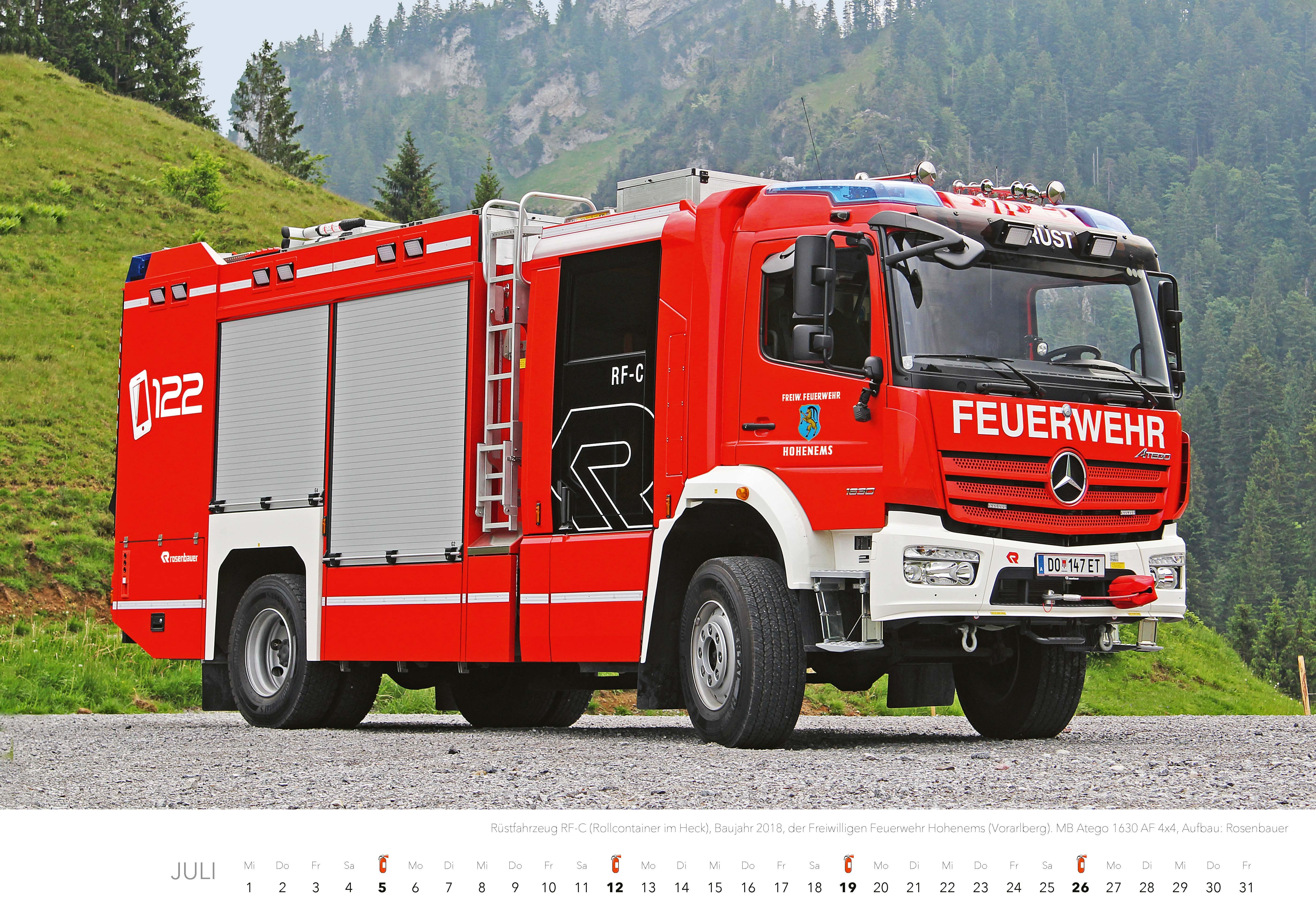 Beispielinhalt (Bild) Feuerwehr Kalender 2026 Wandkalender