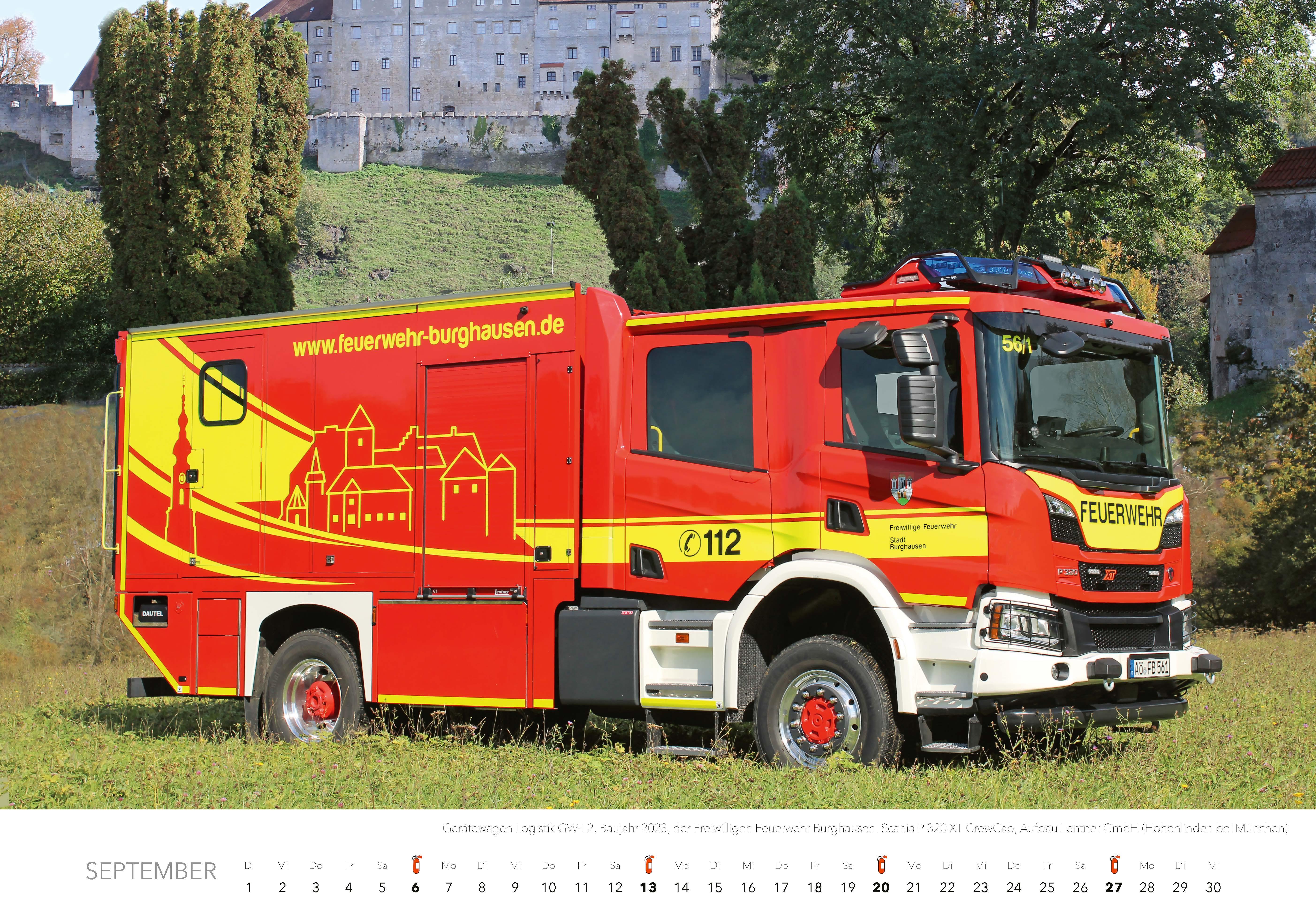 Beispielinhalt (Bild) Feuerwehr Kalender 2026 Wandkalender
