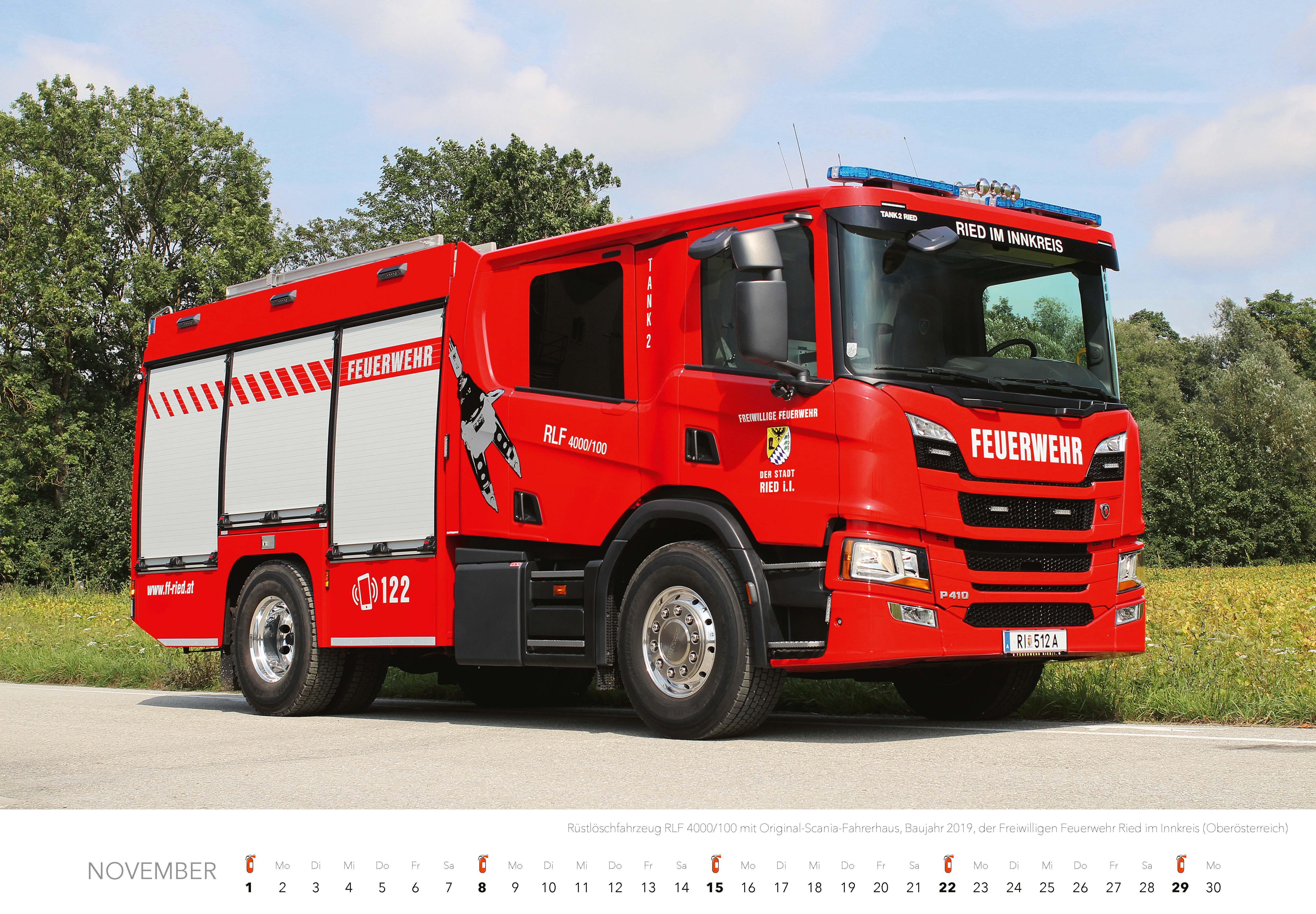 Beispielinhalt (Bild) Feuerwehr Kalender 2026 Wandkalender