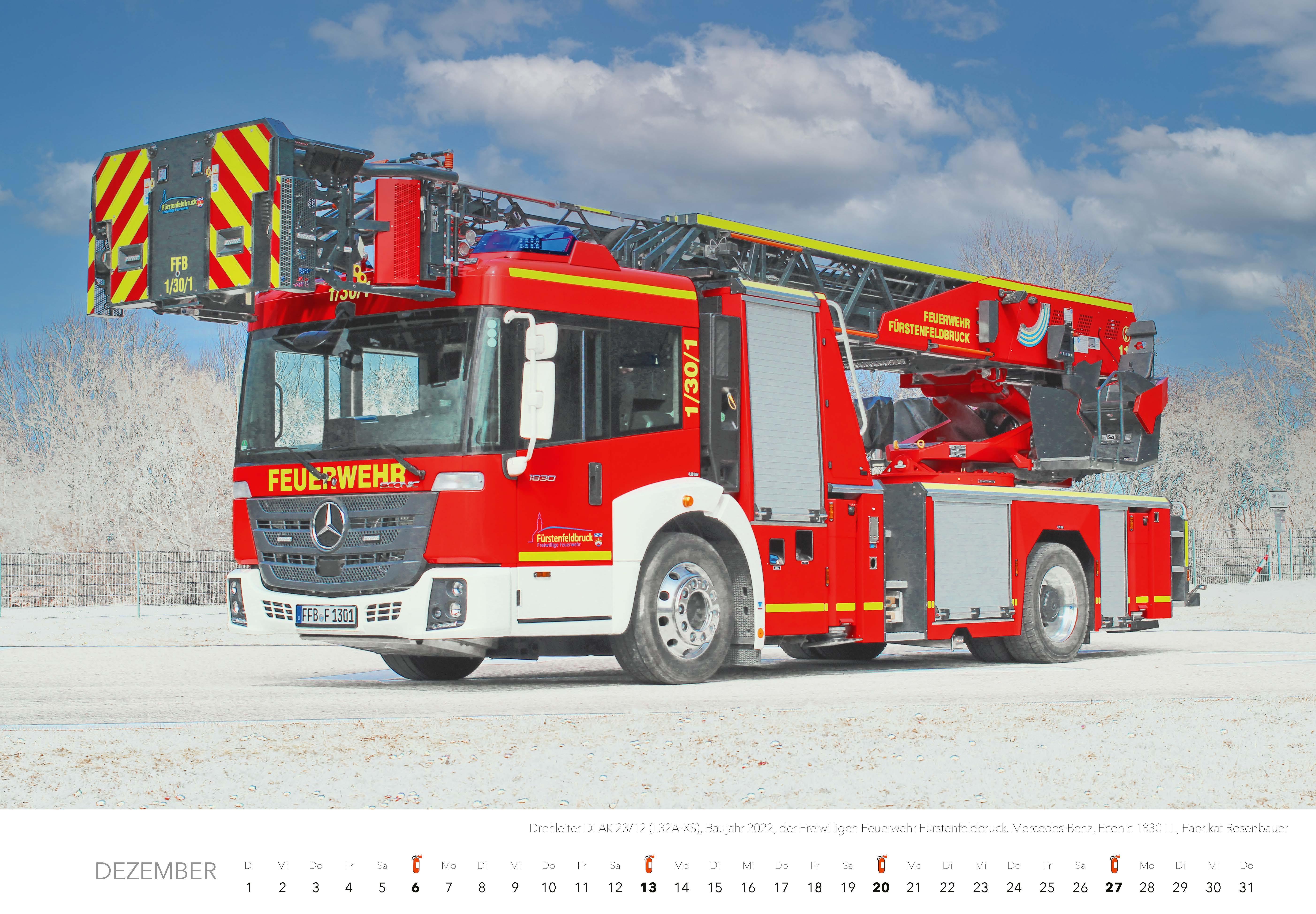 Beispielinhalt (Bild) Feuerwehr Kalender 2026 Wandkalender