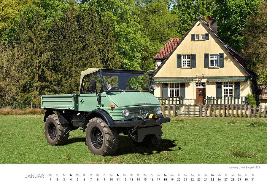 Beispielinhalt (Bild) Unimog Klassiker Kalender 2026