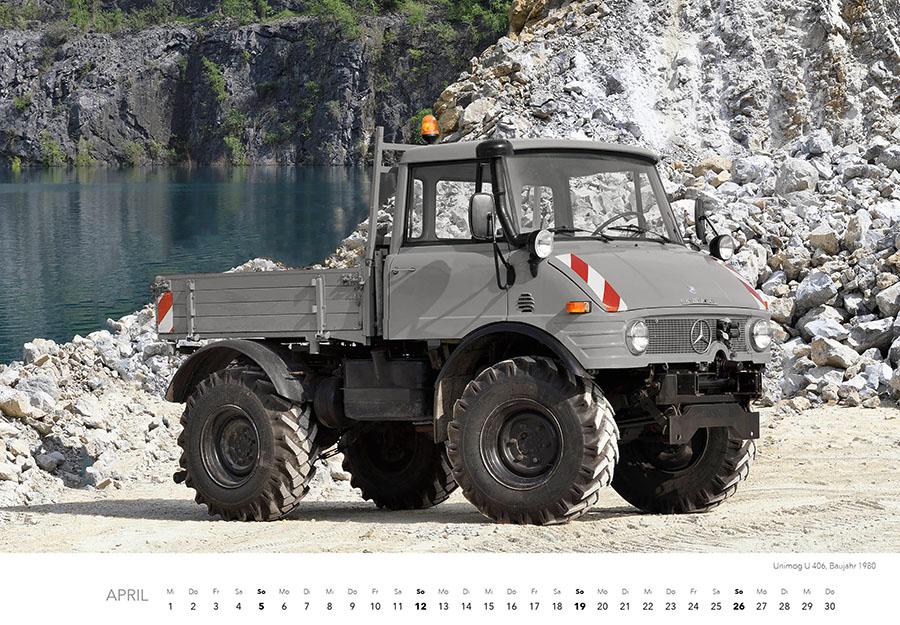 Beispielinhalt (Bild) Unimog Klassiker Kalender 2026
