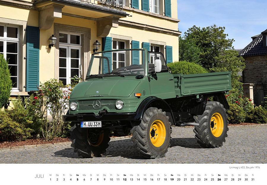 Beispielinhalt (Bild) Unimog Klassiker Kalender 2026