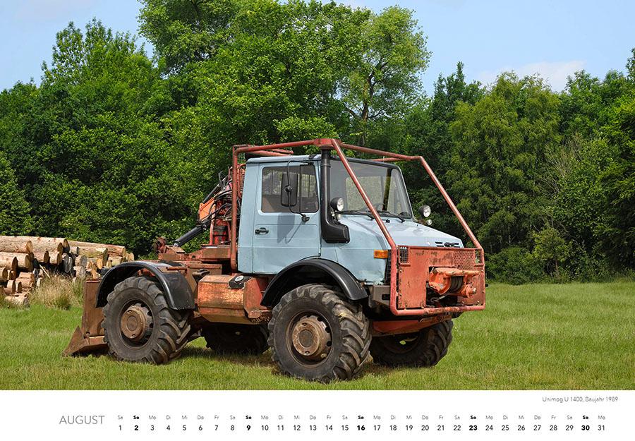 Beispielinhalt (Bild) Unimog Klassiker Kalender 2026