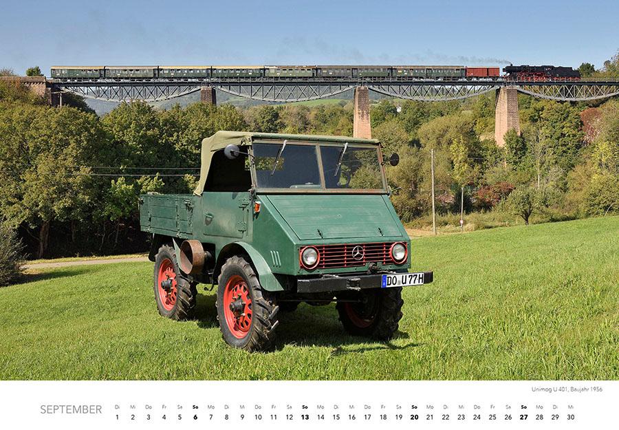 Beispielinhalt (Bild) Unimog Klassiker Kalender 2026