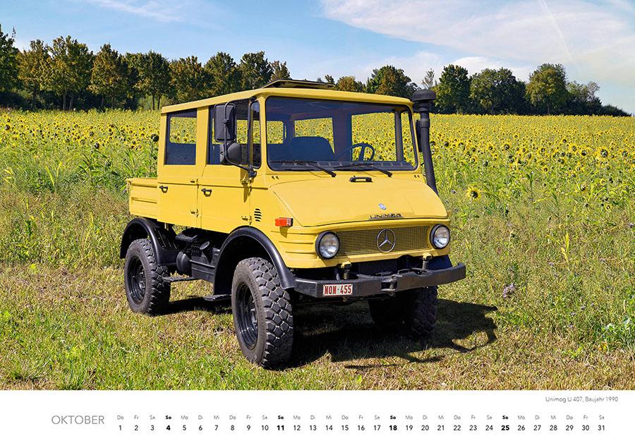 Beispielinhalt (Bild) Unimog Klassiker Kalender 2026