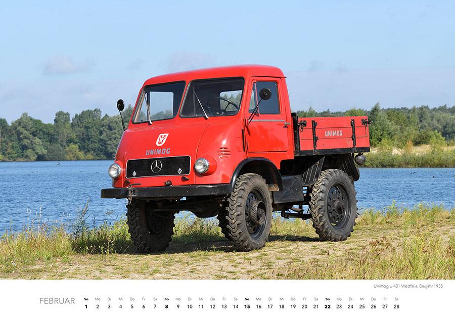 Beispielinhalt (Bild) Unimog Klassiker Kalender 2026