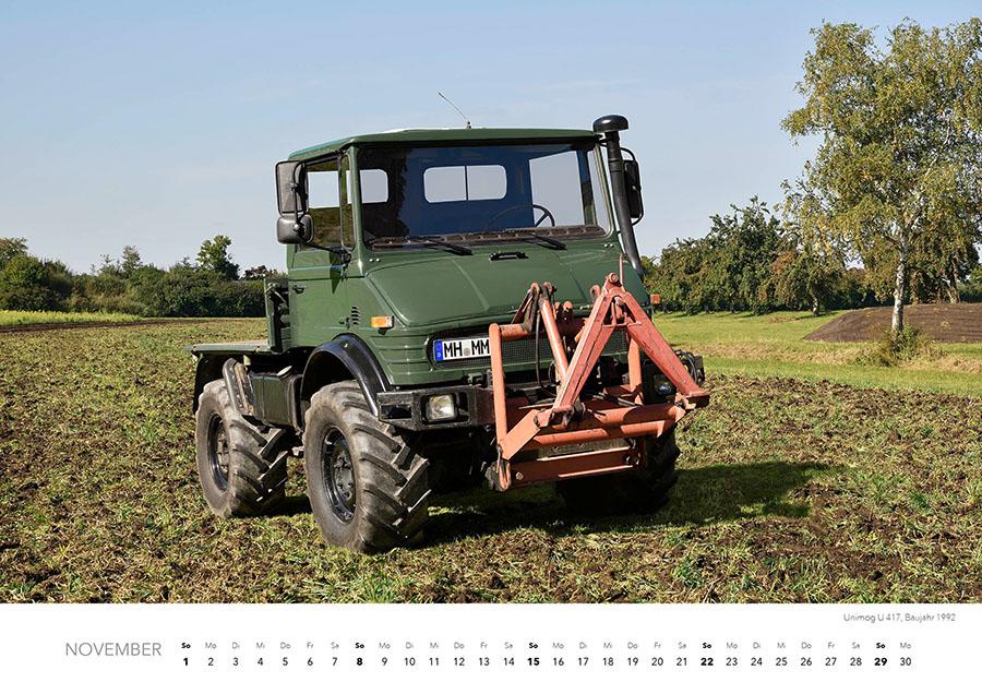 Beispielinhalt (Bild) Unimog Klassiker Kalender 2026