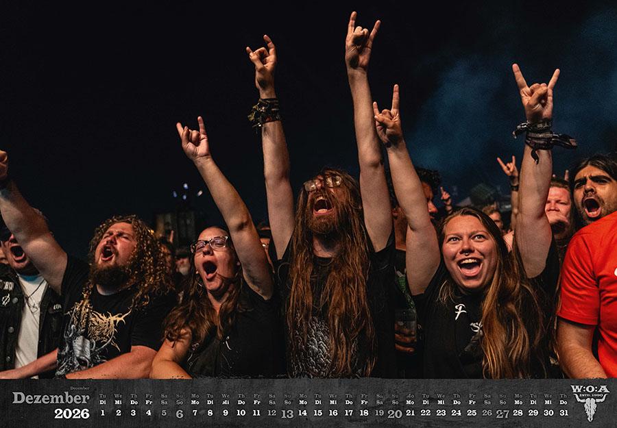 Beispielinhalt (Bild) Wacken Kalender 2026