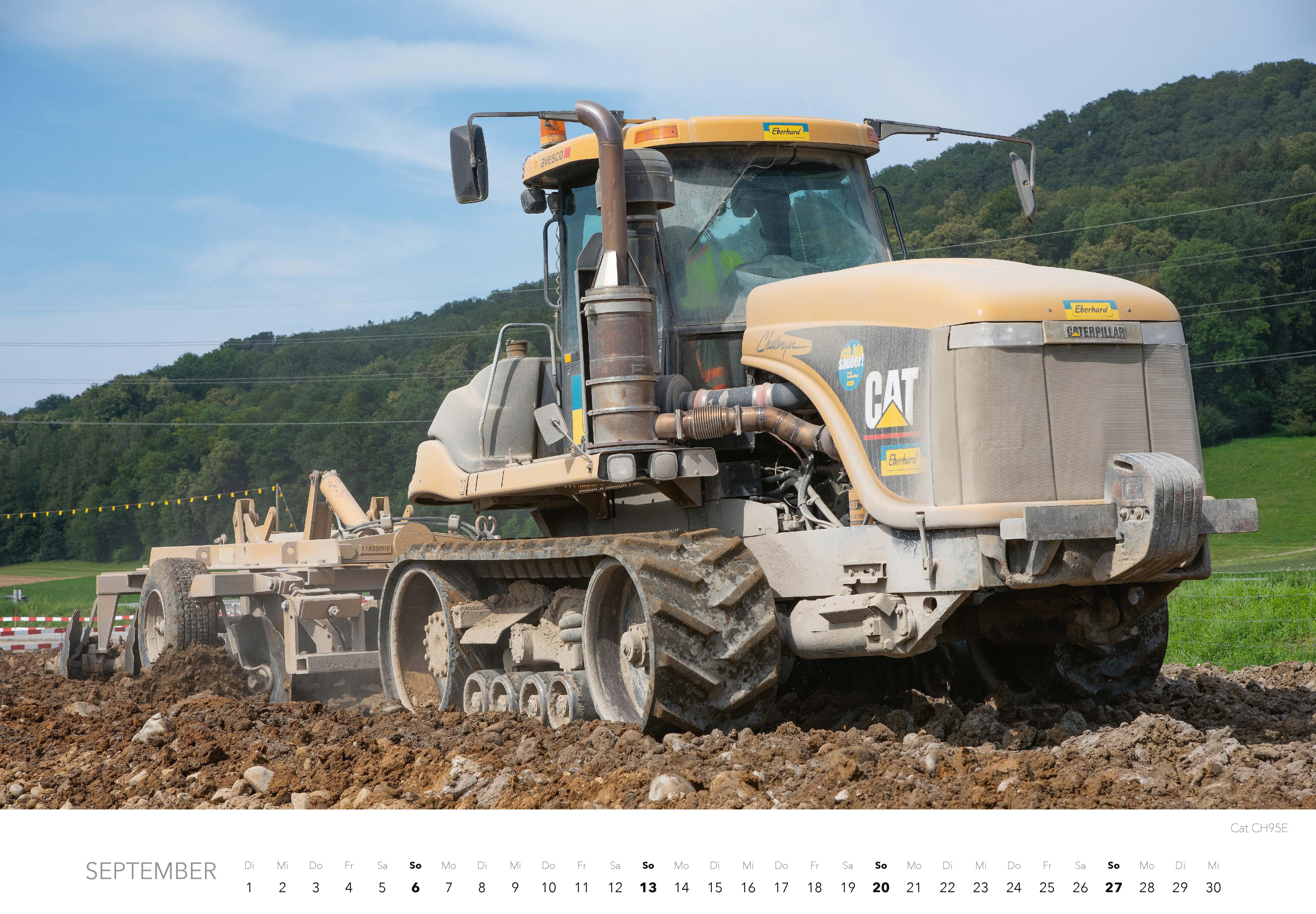 Beispielinhalt (Bild) Baumaschinen Kalender 2026