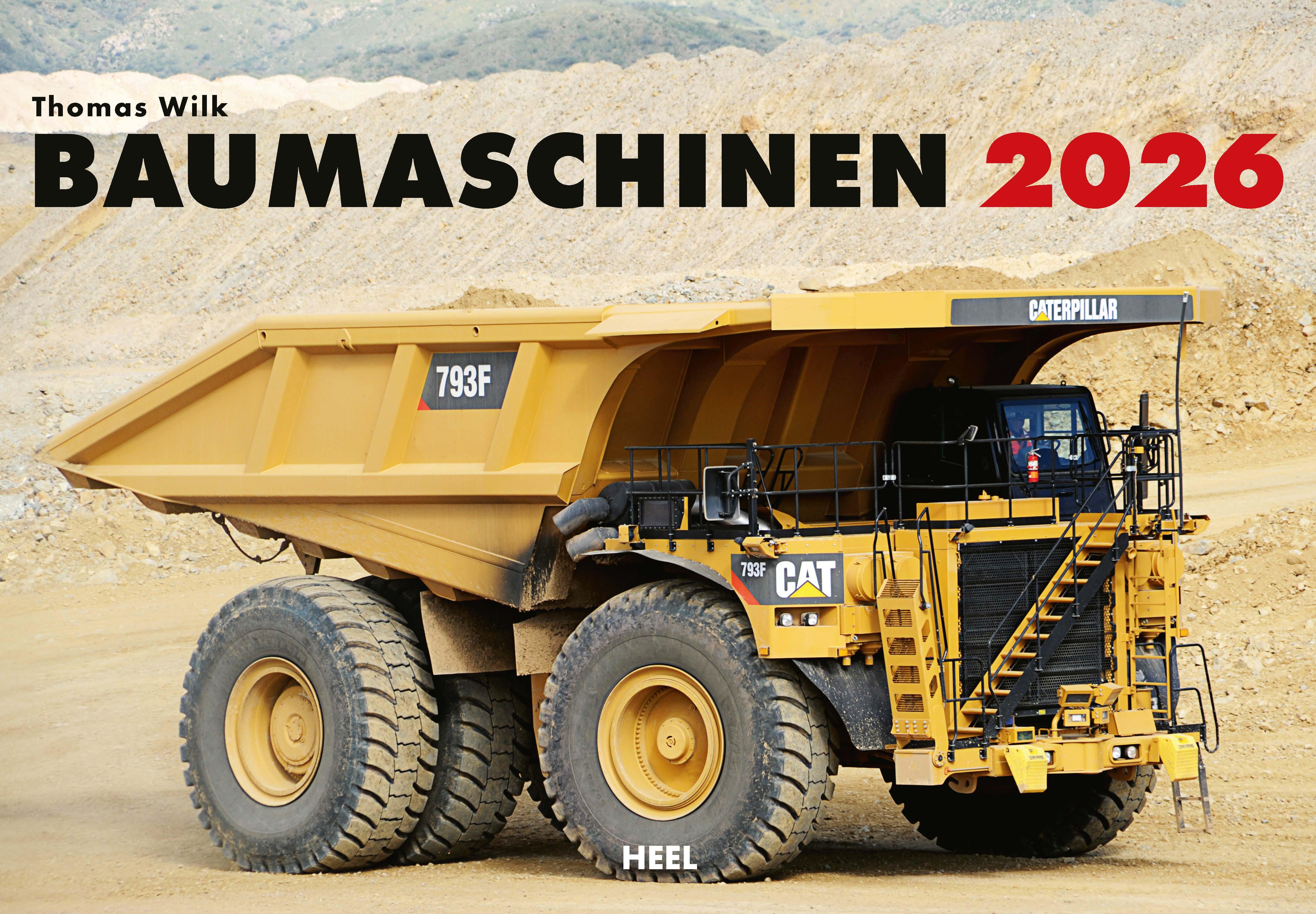 Vorderes Coverbild Baumaschinen Kalender 2026