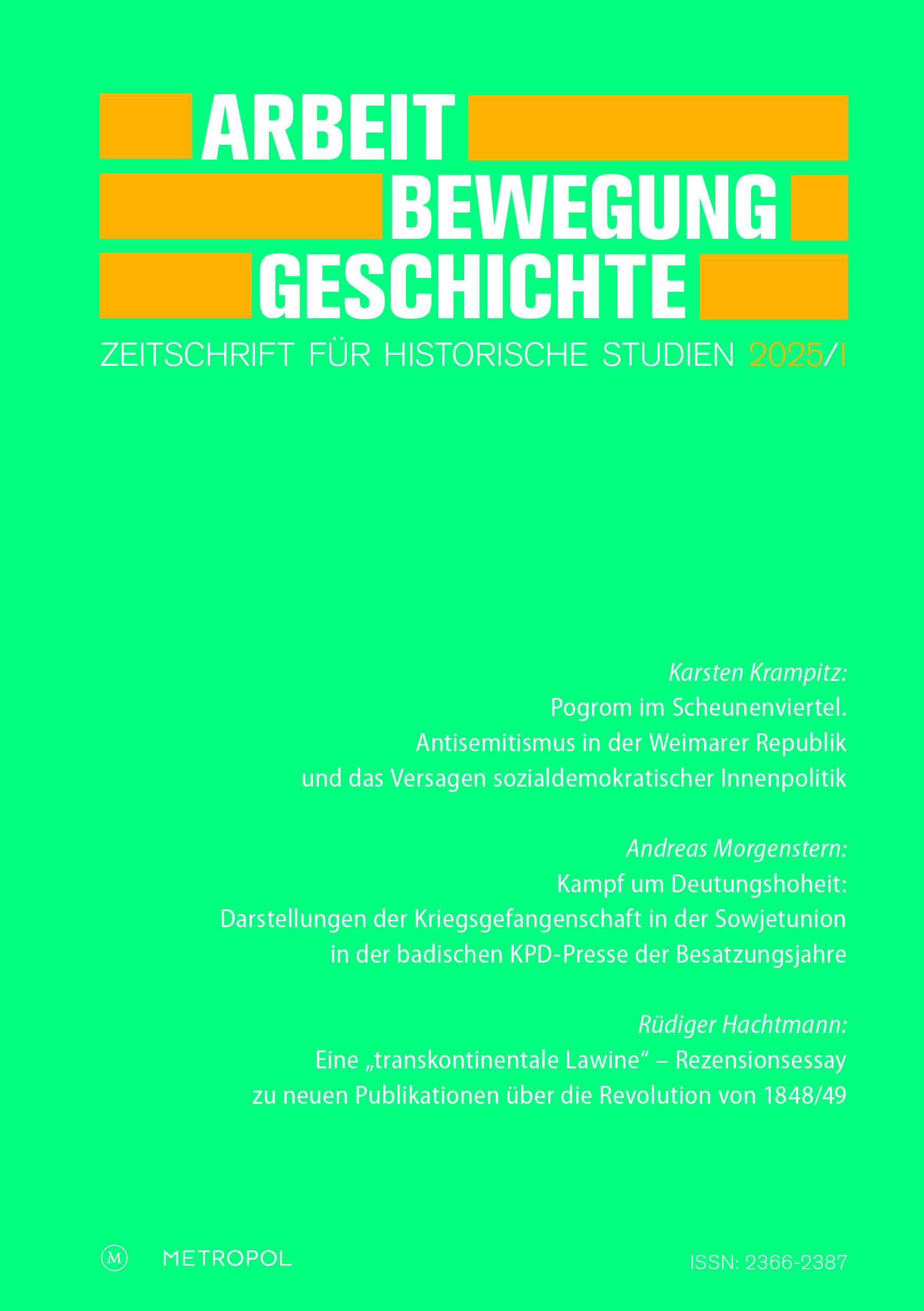 Vorderes Coverbild Arbeit - Bewegung - Geschichte