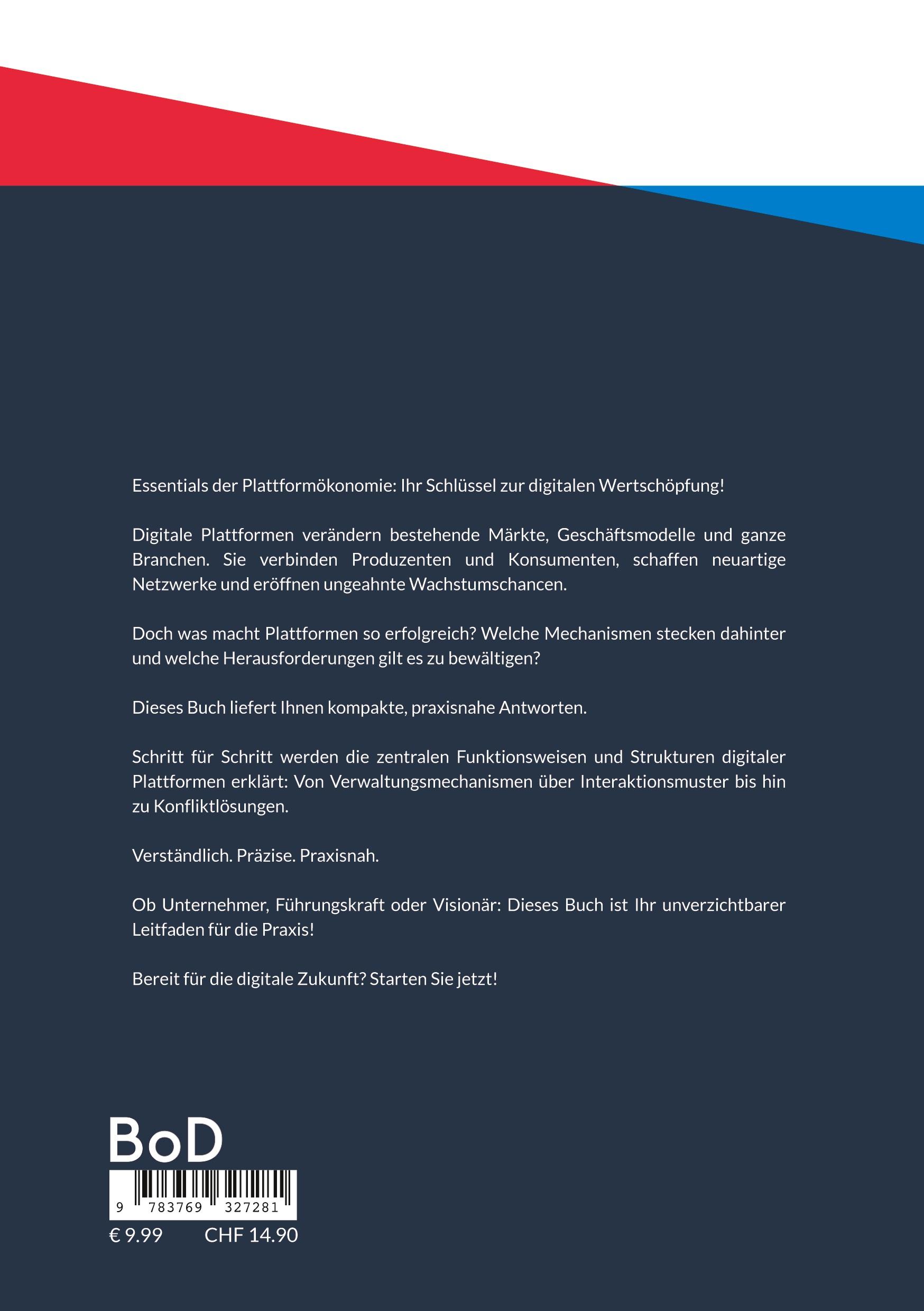 Rückseitencover Essentials der Plattformökonomie