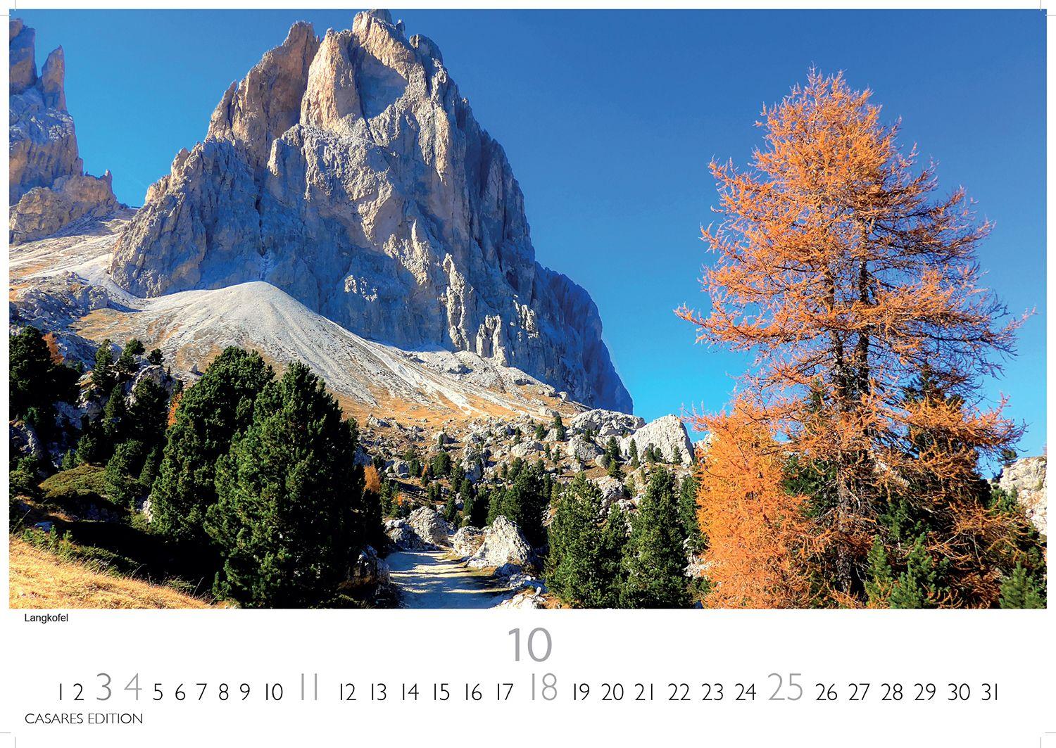 Beispielinhalt (Bild) Südtirol Kalender 2026 - Wandkalender | Fotokalender Italien 35x50cm - 12 eindrucksvolle Fotografien aus Südtirol