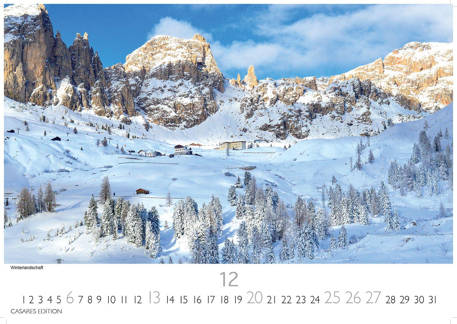 Beispielinhalt (Bild) Südtirol Kalender 2026 - Wandkalender | Fotokalender Italien 35x50cm - 12 eindrucksvolle Fotografien aus Südtirol