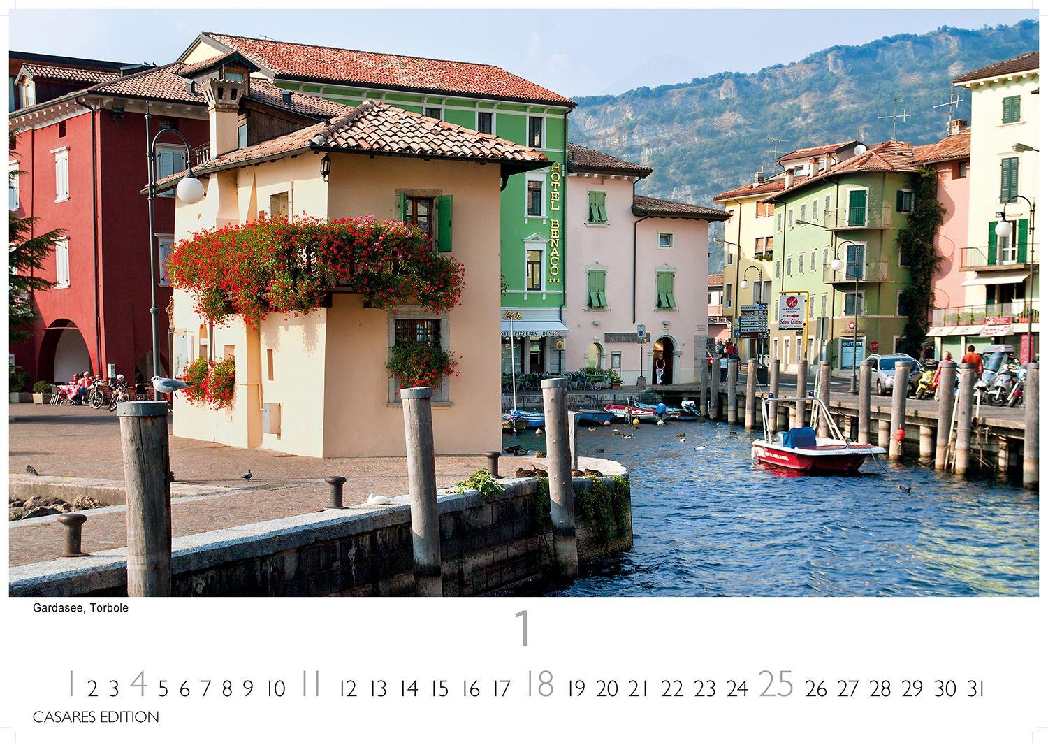 Beispielinhalt (Bild) Italien Kalender 2026 - Wandkalender | Fotokalender Italien 24x35 cm mit 12 traumhaften Motiven der Reisedestination Italien