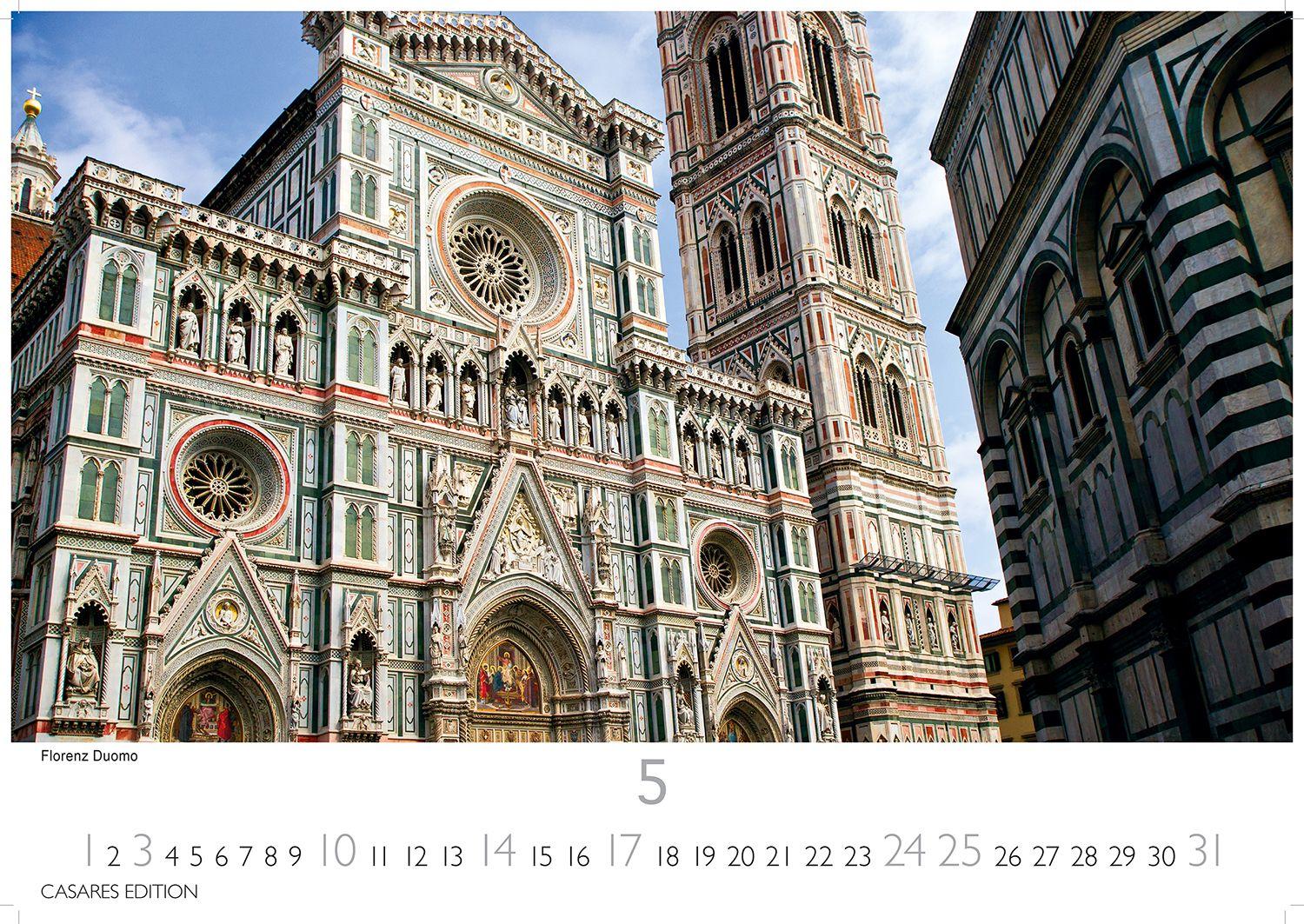 Beispielinhalt (Bild) Italien Kalender 2026 - Wandkalender | Fotokalender Italien 24x35 cm mit 12 traumhaften Motiven der Reisedestination Italien