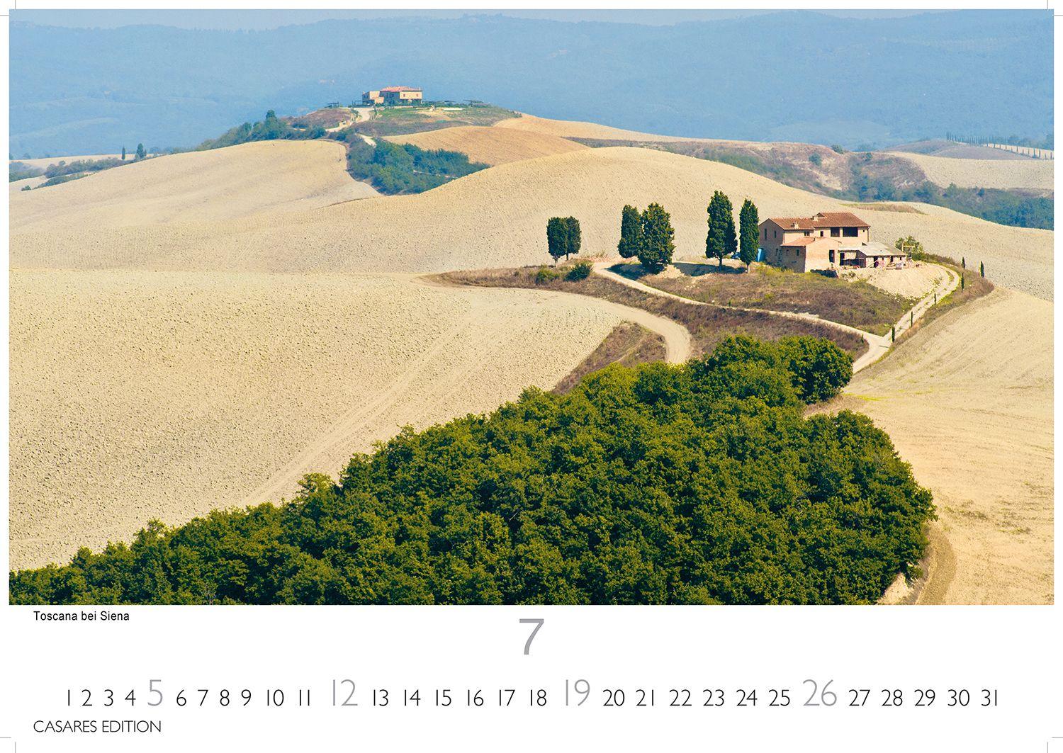 Beispielinhalt (Bild) Italien Kalender 2026 - Wandkalender | Fotokalender Italien 24x35 cm mit 12 traumhaften Motiven der Reisedestination Italien