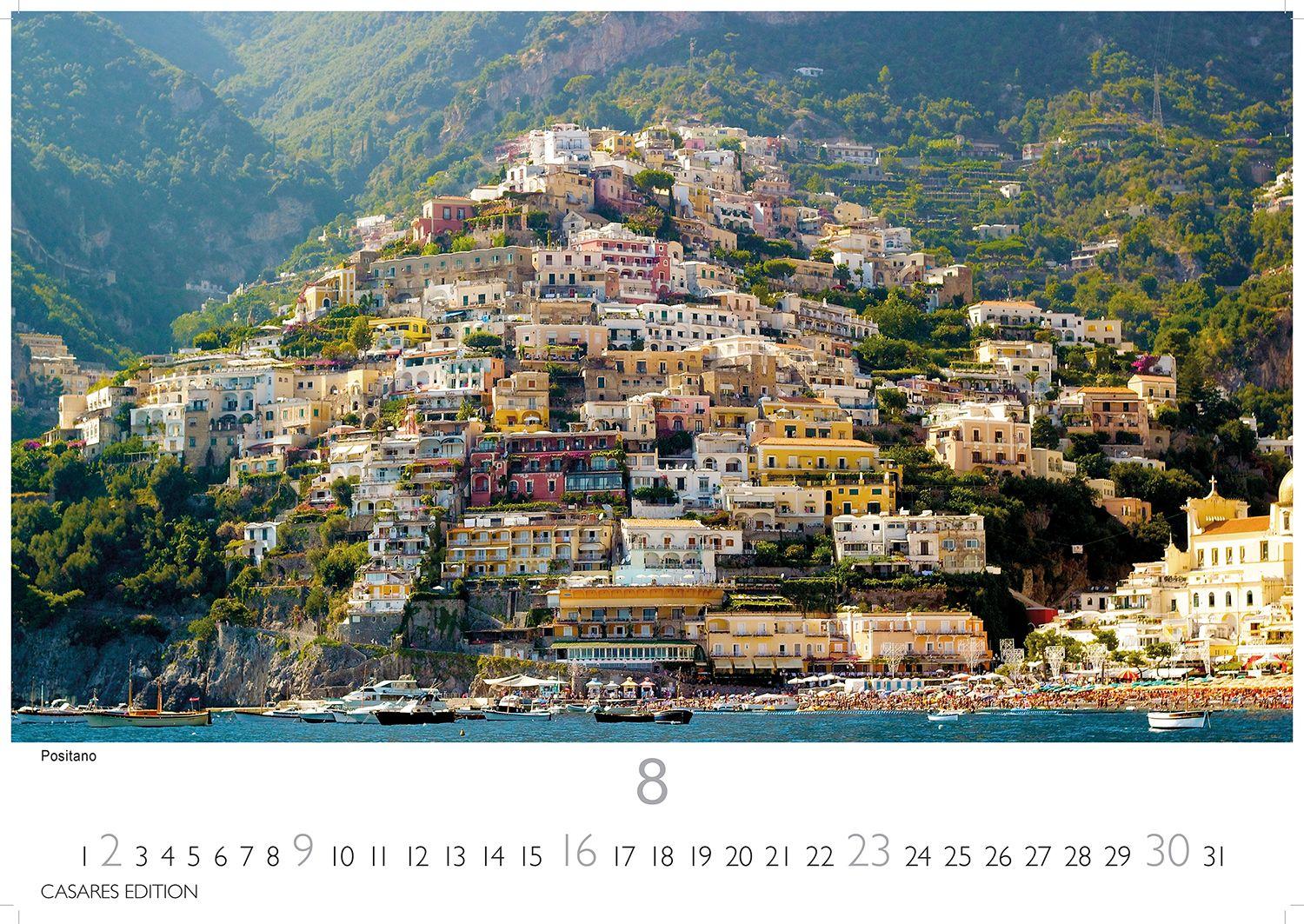 Beispielinhalt (Bild) Italien Kalender 2026 - Wandkalender | Fotokalender Italien 24x35 cm mit 12 traumhaften Motiven der Reisedestination Italien