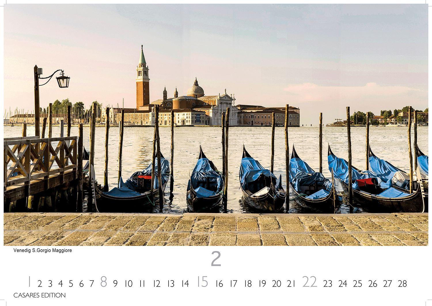 Beispielinhalt (Bild) Italien Kalender 2026 - Wandkalender | Fotokalender Italien 24x35 cm mit 12 traumhaften Motiven der Reisedestination Italien