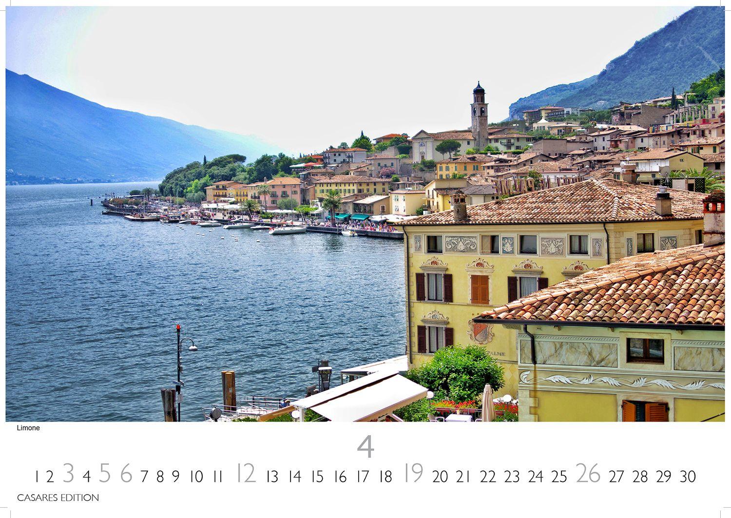 Beispielinhalt (Bild) Gardasee Kalender 2026 - Wandkalender | Fotokalender Italien 24x35cm - mit 12 beeindruckenden Motiven - Italien Kalender