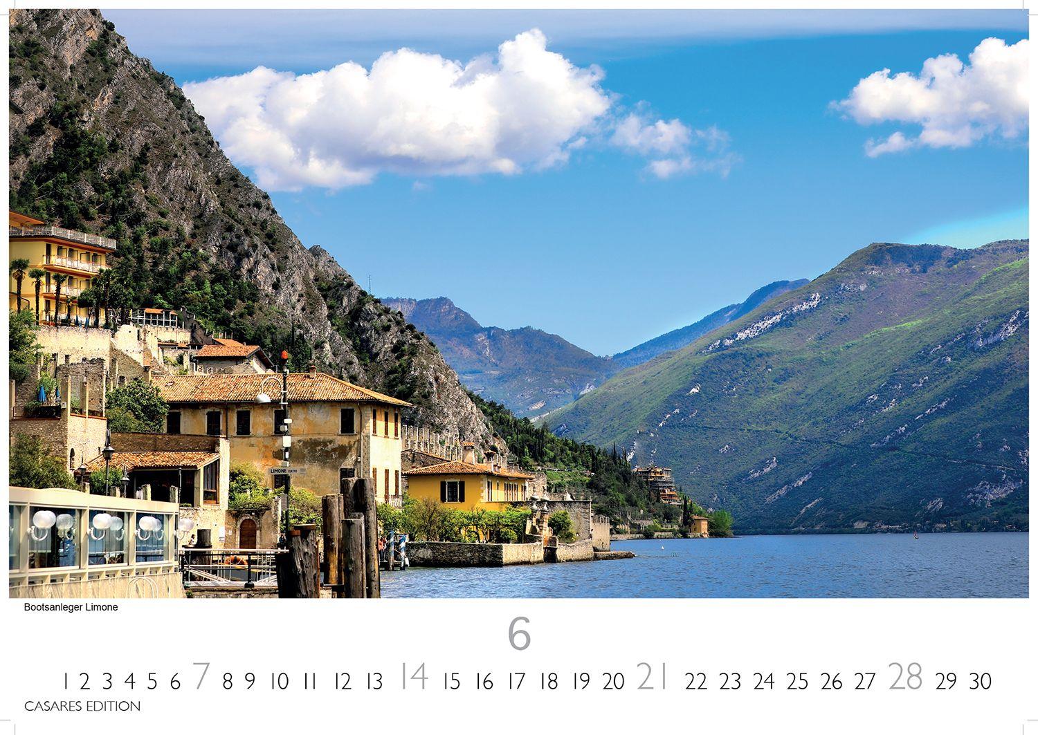 Beispielinhalt (Bild) Gardasee Kalender 2026 - Wandkalender | Fotokalender Italien 24x35cm - mit 12 beeindruckenden Motiven - Italien Kalender