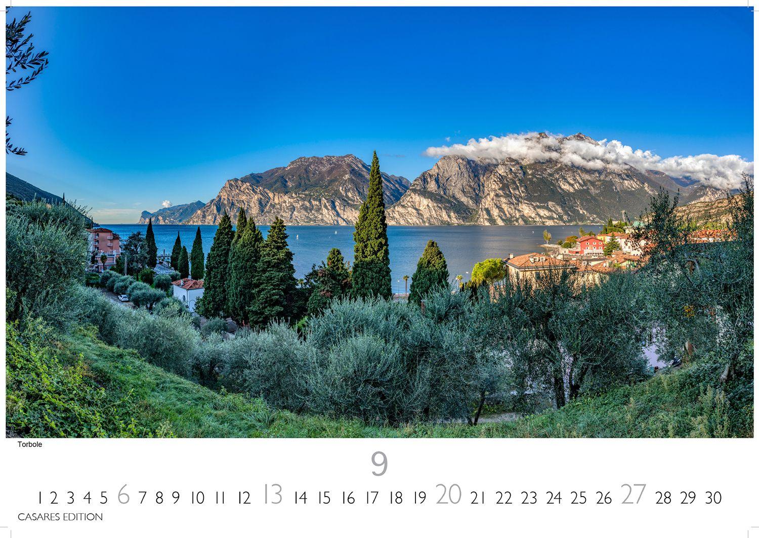 Beispielinhalt (Bild) Gardasee Kalender 2026 - Wandkalender | Fotokalender Italien 24x35cm - mit 12 beeindruckenden Motiven - Italien Kalender