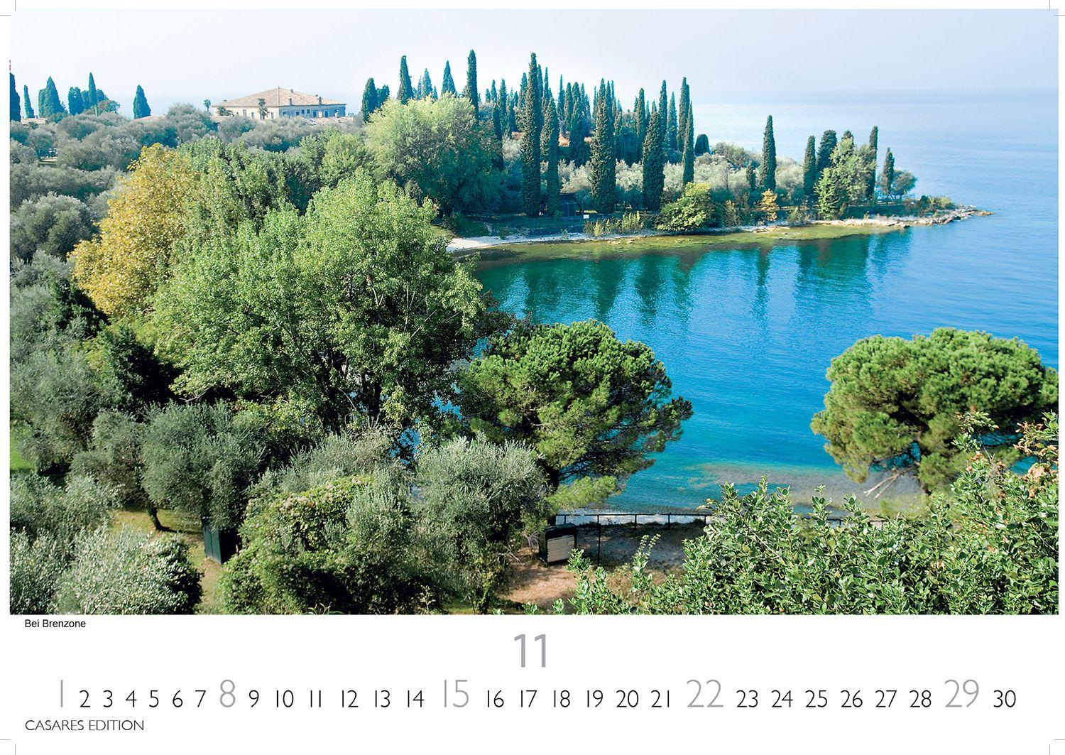 Beispielinhalt (Bild) Gardasee Kalender 2026 - Wandkalender | Fotokalender Italien 24x35cm - mit 12 beeindruckenden Motiven - Italien Kalender