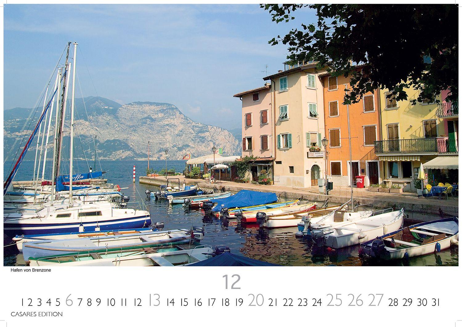 Beispielinhalt (Bild) Gardasee Kalender 2026 - Wandkalender | Fotokalender Italien 24x35cm - mit 12 beeindruckenden Motiven - Italien Kalender