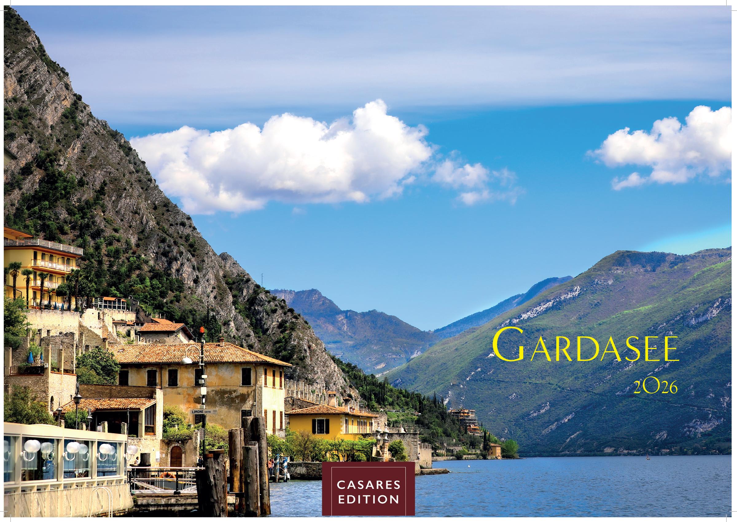Vorderes Coverbild Gardasee Kalender 2026 - Wandkalender | Fotokalender Italien 24x35cm - mit 12 beeindruckenden Motiven - Italien Kalender