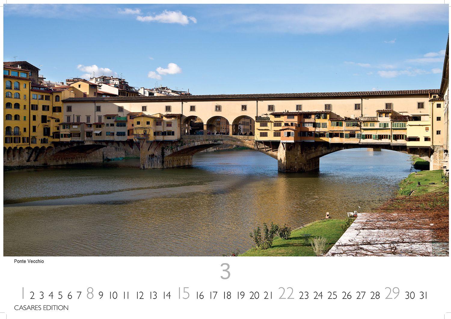 Beispielinhalt (Bild) Florenz Kalender 2026 - Wandkalender | Fotokalender Italien 35x50cm Toskana Flair für Ihr Zuhause | Hochwertiger . mit 12 atemberaubenden Motiven